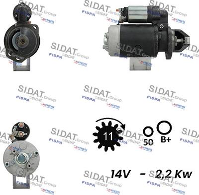 Sidat S12BH0361A2 - Стартер autospares.lv