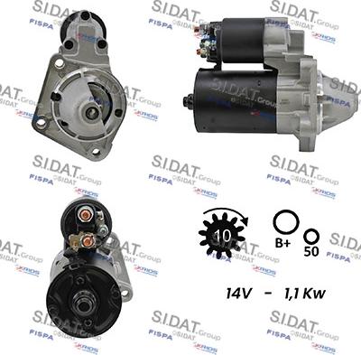 Sidat S12BH0368A2 - Стартер autospares.lv