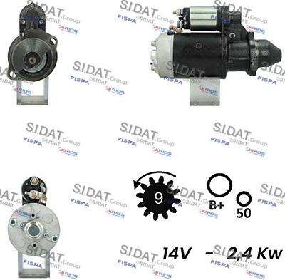 Sidat S12BH0383A2 - Стартер autospares.lv