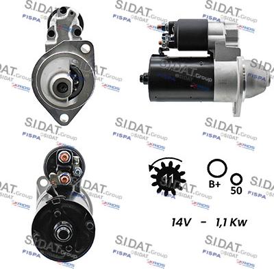 Sidat S12BH0294A2 - Стартер autospares.lv