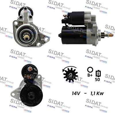 Sidat S12BH0244A2 - Стартер autospares.lv