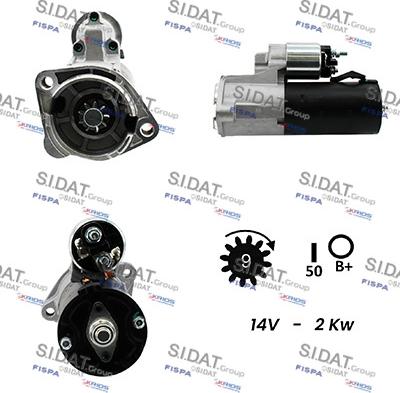 Sidat S12BH0246A2 - Стартер autospares.lv