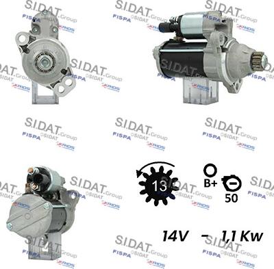 Sidat S12BH0254A2 - Стартер autospares.lv