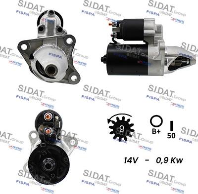 Sidat S12BH0256A2 - Стартер autospares.lv