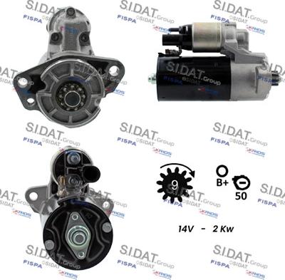 Sidat S12BH0252 - Стартер autospares.lv