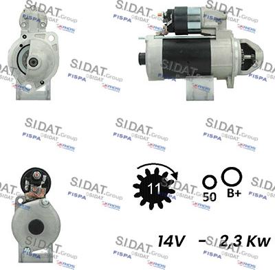 Sidat S12BH0266A2 - Стартер autospares.lv