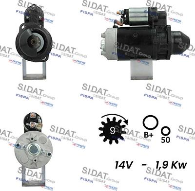 Sidat S12BH0267A2 - Стартер autospares.lv