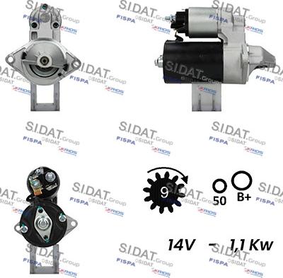 Sidat S12BH0203A2 - Стартер autospares.lv