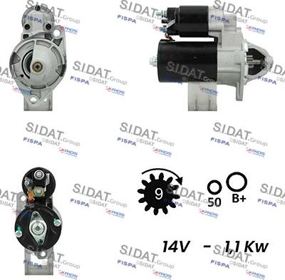 Sidat S12BH0202A2 - Стартер autospares.lv