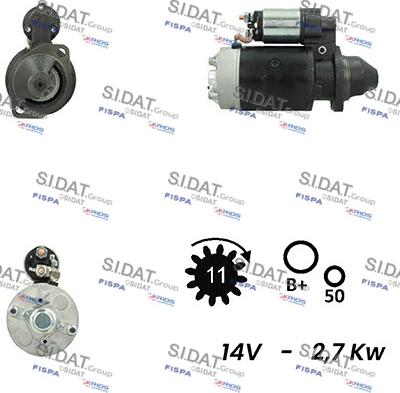 Sidat S12BH0287A2 - Стартер autospares.lv