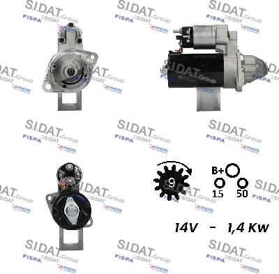 Sidat S12BH0235A2 - Стартер autospares.lv