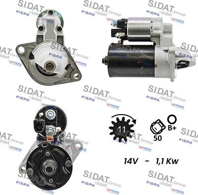 Sidat S12BH0225A2 - Стартер autospares.lv