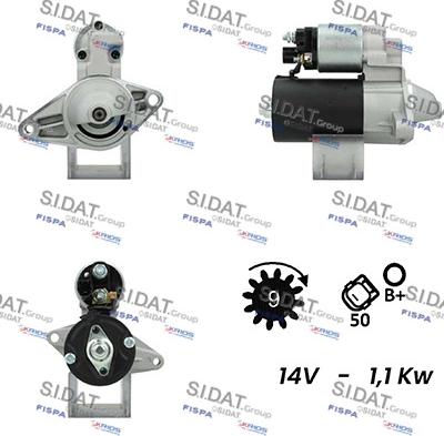 Sidat S12BH0223A2 - Стартер autospares.lv