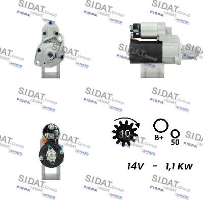 Sidat S12BH0276A2 - Стартер autospares.lv