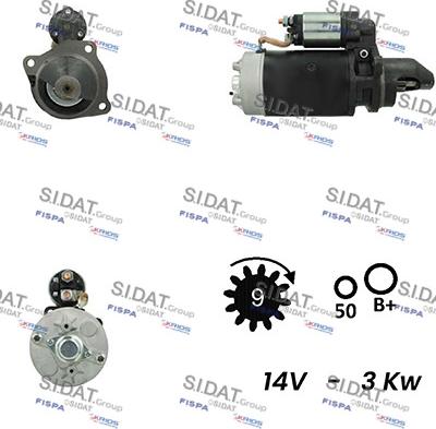 Sidat S12BH0270A2 - Стартер autospares.lv