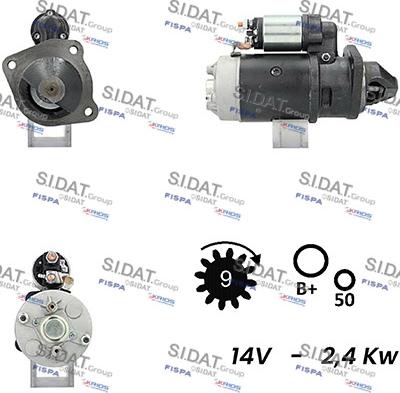 Sidat S12BH0278A2 - Стартер autospares.lv