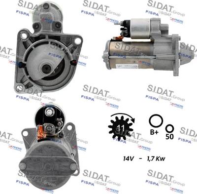 Sidat S12BH0796 - Стартер autospares.lv