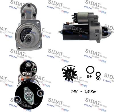 Sidat S12BH0791 - Стартер autospares.lv