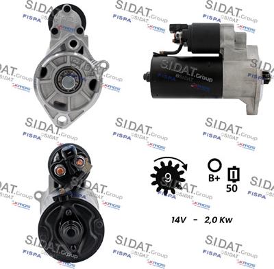 Sidat S12BH0797A2 - Стартер autospares.lv