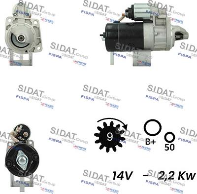 Sidat S12BH0747A2 - Стартер autospares.lv