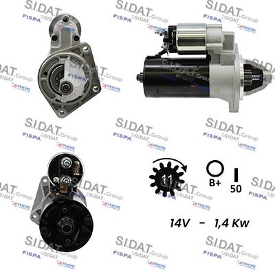 Sidat S12BH0757A2 - Стартер autospares.lv