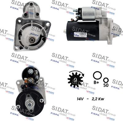 Sidat S12BH0789A2 - Стартер autospares.lv