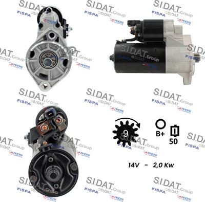 Sidat S12BH0785A2 - Стартер autospares.lv