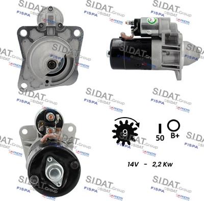 Sidat S12BH0788A2 - Стартер autospares.lv