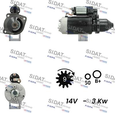 Sidat S12BH0736A2 - Стартер autospares.lv