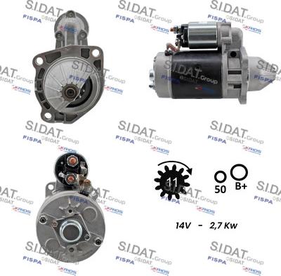 Sidat S12BH0730A2 - Стартер autospares.lv