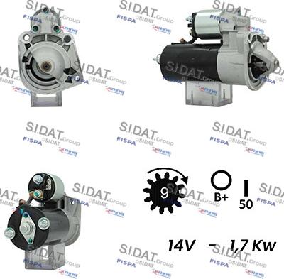 Sidat S12BH0738A2 - Стартер autospares.lv