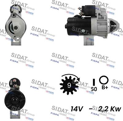 Sidat S12BH0737A2 - Стартер autospares.lv