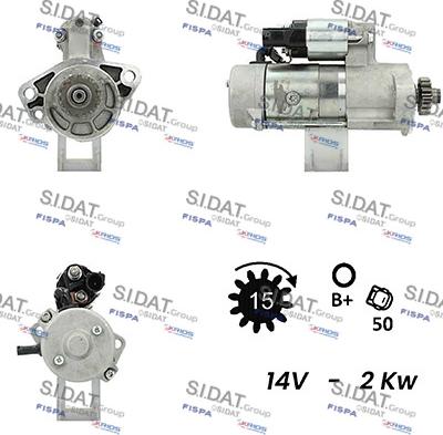 Sidat S12DE0449 - Стартер autospares.lv