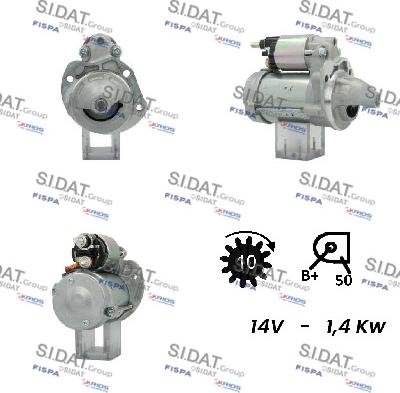 Sidat S12DE0462A2 - Стартер autospares.lv