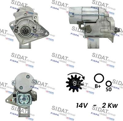 Sidat S12DE0406A2 - Стартер autospares.lv