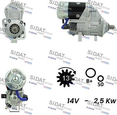 Sidat S12DE0484A2 - Стартер autospares.lv