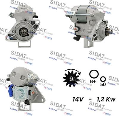 Sidat S12DE0512A2 - Стартер autospares.lv