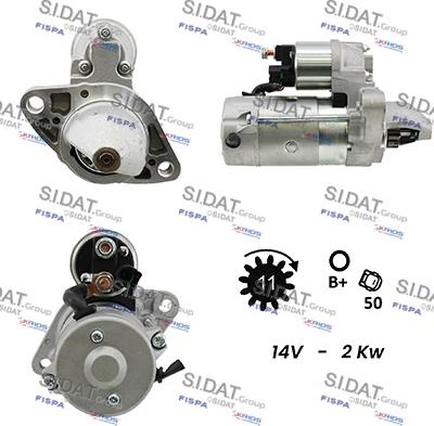 Sidat S12DE0088A2 - Стартер autospares.lv