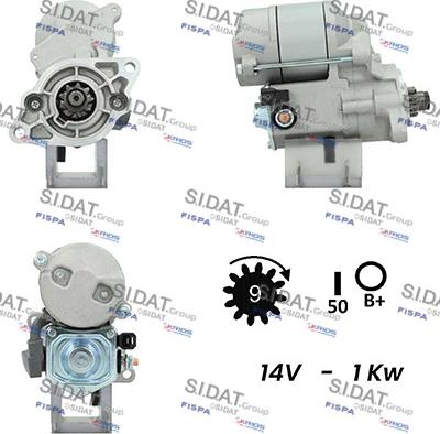 Sidat S12DE0158A2 - Стартер autospares.lv