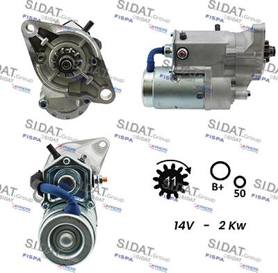 Sidat S12DE0134A2 - Стартер autospares.lv