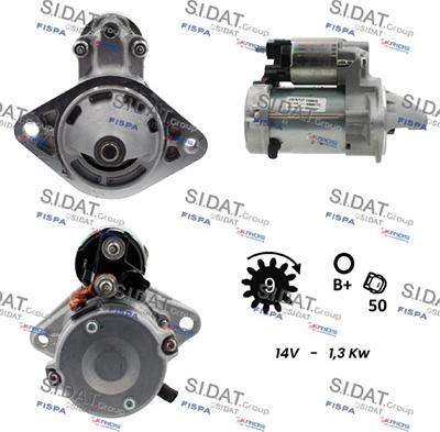 Sidat S12DE0136 - Стартер autospares.lv