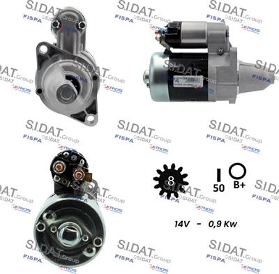 Sidat S12DE0316A2 - Стартер autospares.lv