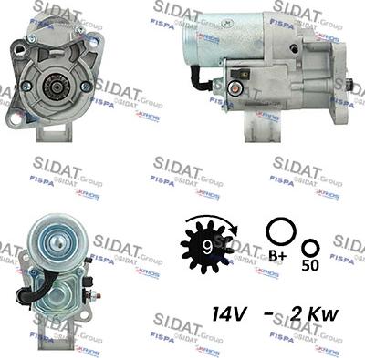 Sidat S12DE0321A2 - Стартер autospares.lv