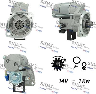 Sidat S12DE0373A2 - Стартер autospares.lv