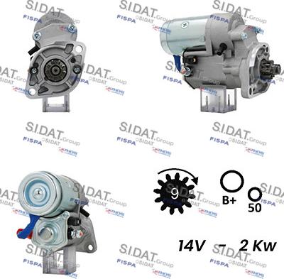 Sidat S12DE0295A2 - Стартер autospares.lv