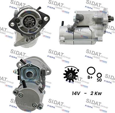 Sidat S12DE0257A2 - Стартер autospares.lv