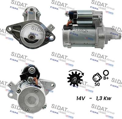 Sidat S12DE0229A2 - Стартер autospares.lv