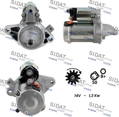 Sidat S12DE0229 - Стартер autospares.lv