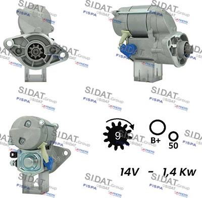 Sidat S12DE0224A2 - Стартер autospares.lv