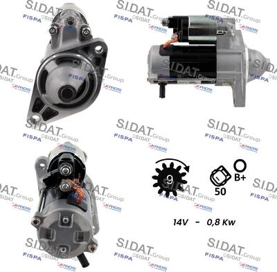 Sidat S12DE0226 - Стартер autospares.lv